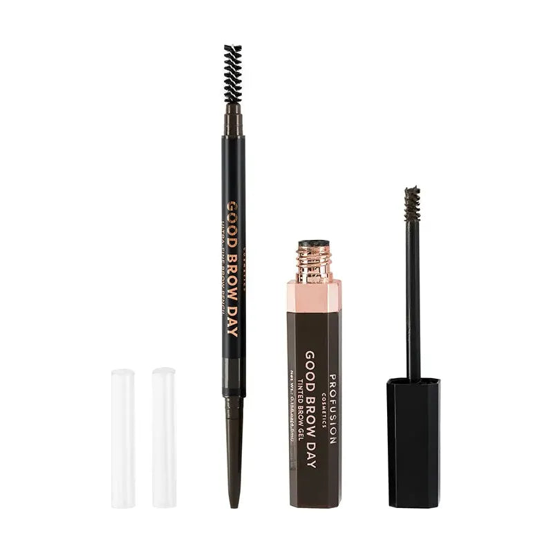 Profusion Cosmetics Good Brow Day 2pc Kit Brows Antique White Blonde,Soft Brown,Soft Black