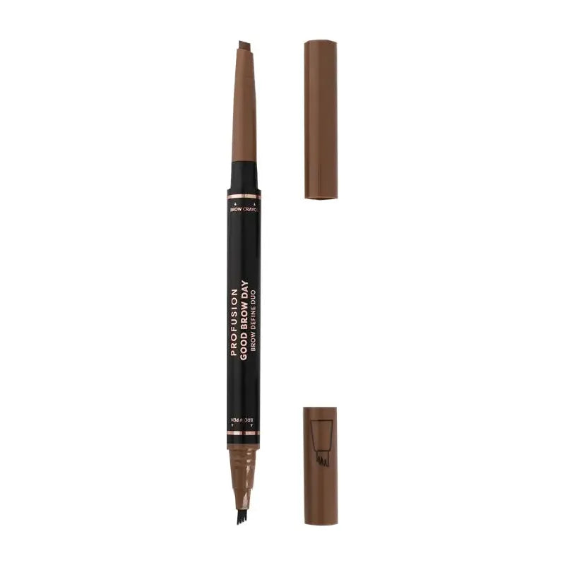 Profusion Cosmetics Good Brow Day - Brow Define Duo Brows Dark Olive Green Soft Brown