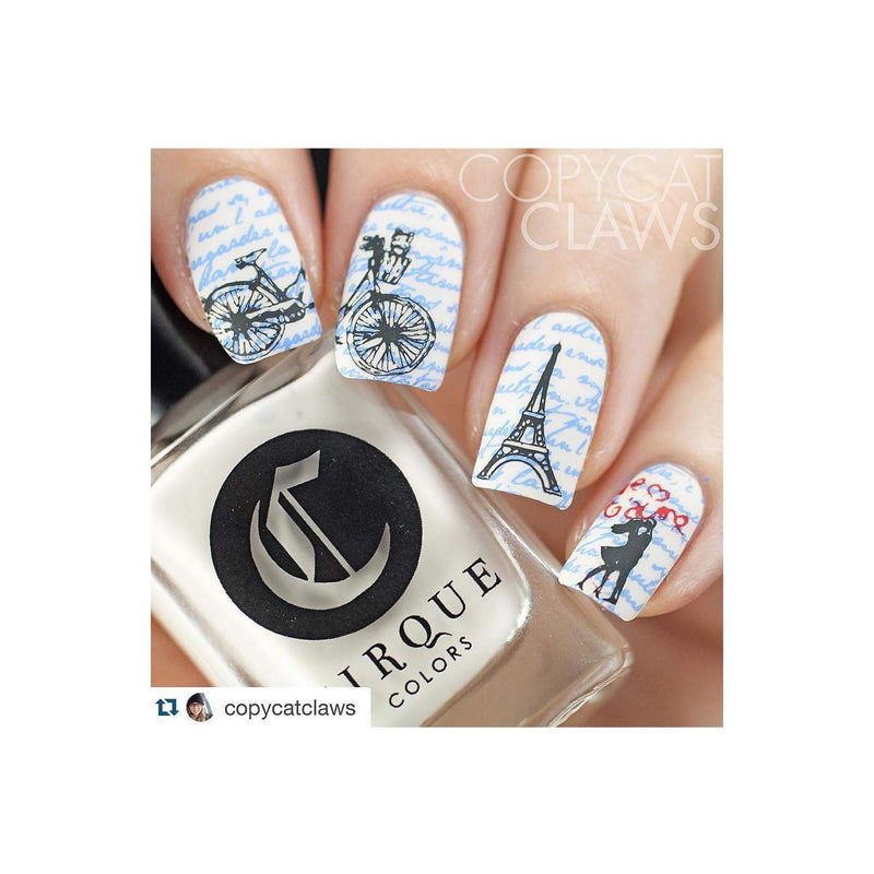 UberChic Beauty Paris in Love Stamping Plate Light Gray