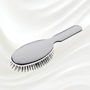 KOH-I-NOOR Beauty USA Metallic Pneumatic Oval Synthetic Pin Hairbrush Hair Brush White Smoke Chrome / Small,Gold / Small,Chrome / Large,Gold / Large