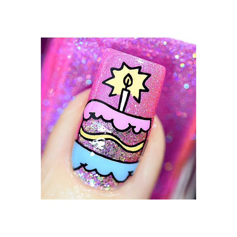 UberChic Beauty Party Time Stamping Plate Orchid
