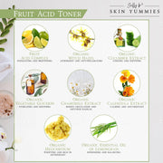 Sally B's Skin Yummies Fruit Acid Toner Plant Based for Smooth Radiant Skin Face White Smoke