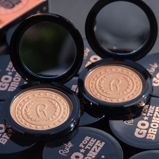 Rude Cosmetics Go For The Bronze Bronzer Bronzer Dark Slate Gray I Gave It My All (Matte),Tried My Best (Matte),As Good As Gold (Shimmer),3rd Time's A Charm (Shimmer),Third on the Podium (Matte),Non Precious Metal (Matte),Did Not Break The Ribbon (Matte)