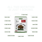 Grazly Bison Liver Crisps - 100% Grass-Fed/Finished Bison Crisp White Smoke Plain / 1 Pack,Plain / 2 Pack,Plain / 4 Pack,Plain / 8 Pack,Old Fashioned / 1 Pack,Old Fashioned / 2 Pack,Old Fashioned / 4 Pack,Old Fashioned / 8 Pack,Smoky Barbecue / 1 Pack,Smoky Barbecue / 2 Pack,Smoky Barbecue / 4 Pack,Smoky Barbecue / 8 Pack