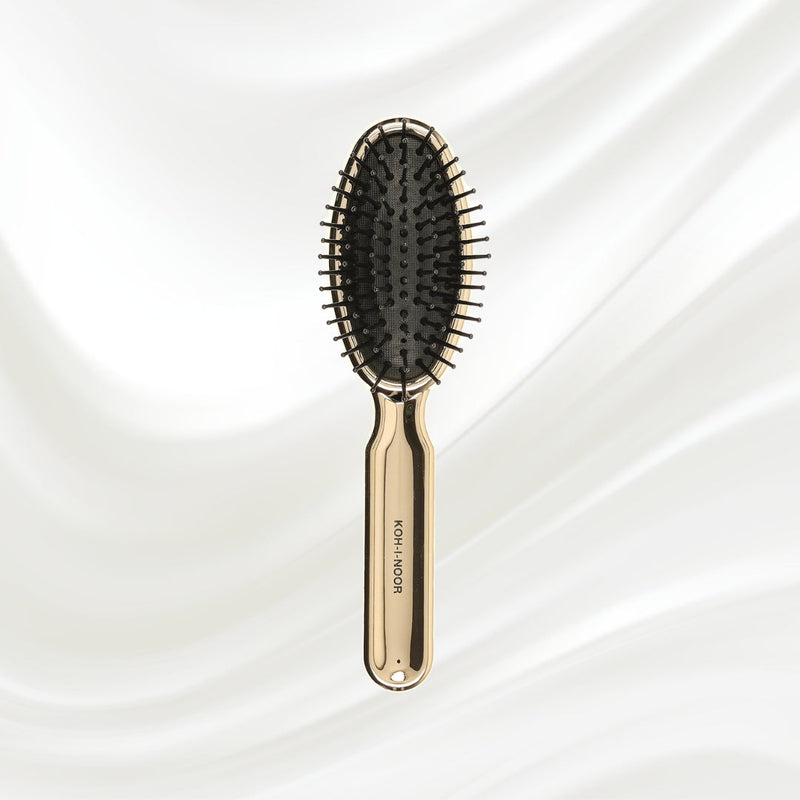 KOH-I-NOOR Beauty USA Metallic Pneumatic Oval Synthetic Pin Hairbrush Hair Brush Lavender Gold / Small