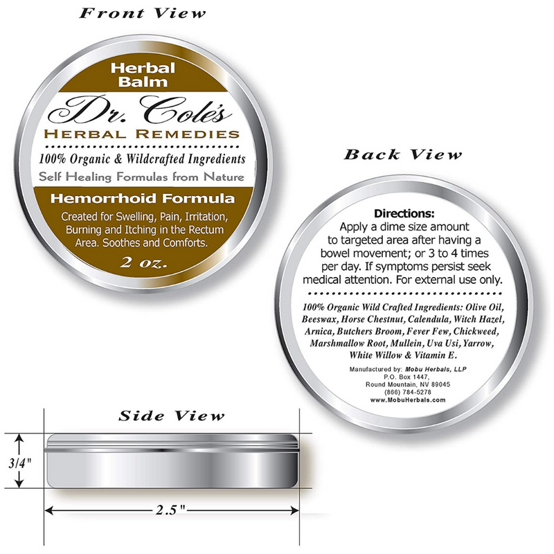 COLEHERBALS LLC Dr. Cole's Hemorrhoid, Constipation and Digestive Bundle Light Gray