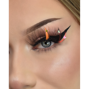 Lunautics Sorbet Sparkle - Faux Mink Glam Glitter & Rhinestone Glitter Lashes False Eyelashes Rosy Brown