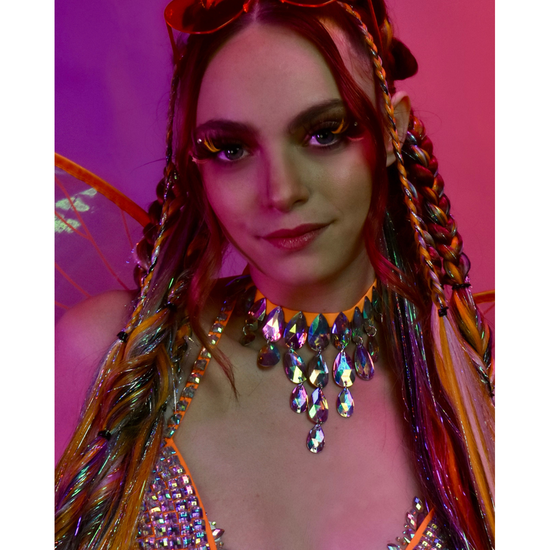 Lunautics Sorbet Sparkle - Faux Mink Glam Glitter & Rhinestone Glitter Lashes False Eyelashes Brown
