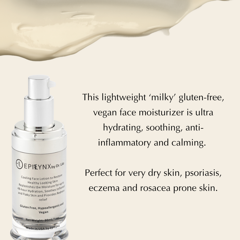 EpiLynx Lightweight Face Moisturizer for Sensitive & Dry Skin – Calming & Hydrating Face Serums Antique White