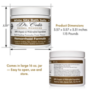 COLEHERBALS LLC 03 - Dr. Cole's Hemorrhoid Salts White Herbal Dark Olive Green