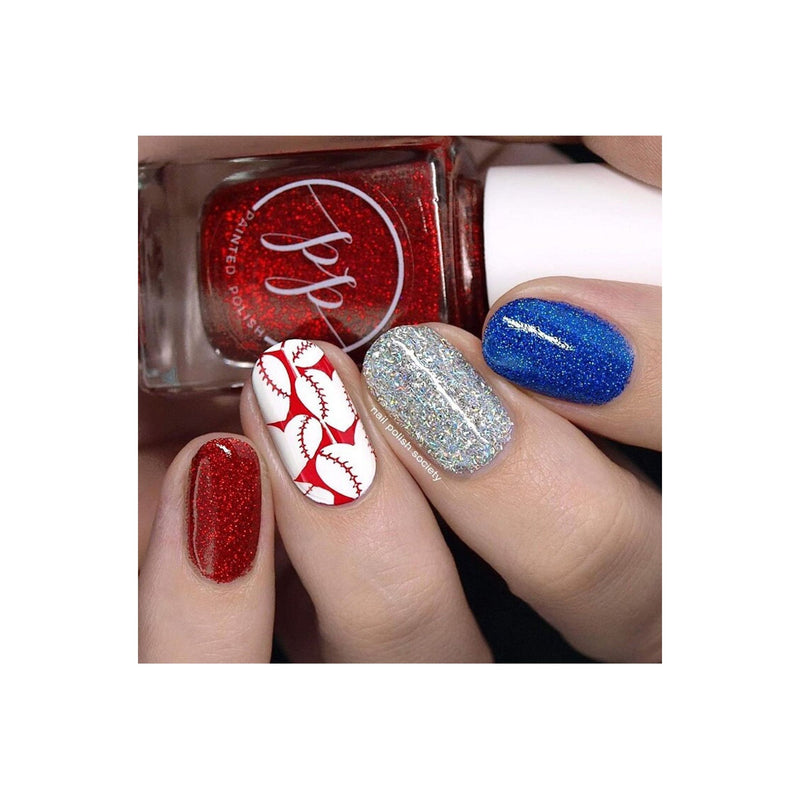 UberChic Beauty Take Me Out To The Ballgame Stamping Plate Rosy Brown