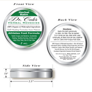 COLEHERBALS LLC 09 - Dr. Cole's Organic Athlete’s Foot Treatment Herbal White Smoke