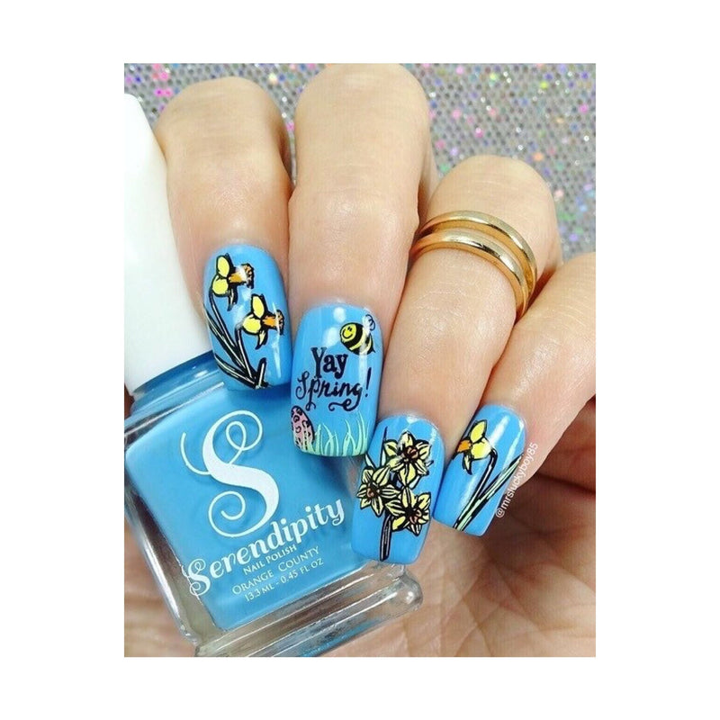 UberChic Beauty Yay Spring! Stamping Plate Gray