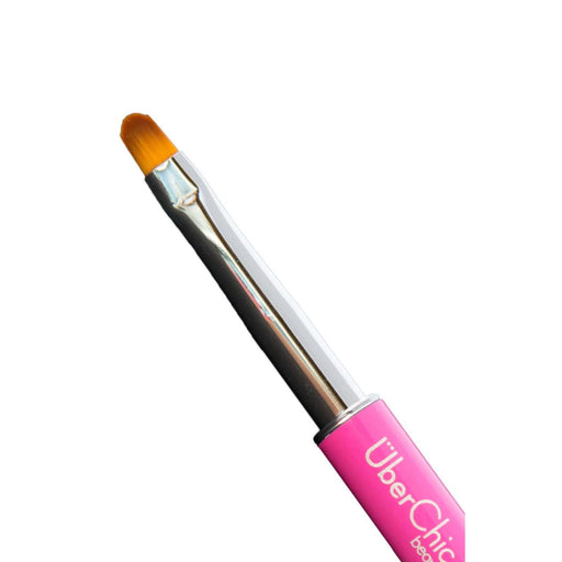 UberChic Beauty Oval Gel Clean Up Brush - Pink Brush Dark Slate Gray