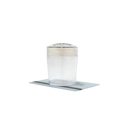 UberChic Beauty XL Clear Stamper with Clear Tall Holder Tool Light Gray