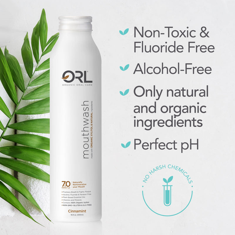 ORL Natural Mouthwash made with the Finest Clean Ingredients Mouthwash Lavender Fresh Mint,Cinnamint,Kids Bubblegum