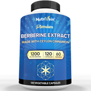 Nutrivein Nutrivein Premium Berberine 1200 mg with Ceylon Cinnamon - 120 Capsules GR-4L51-YC9A White Smoke