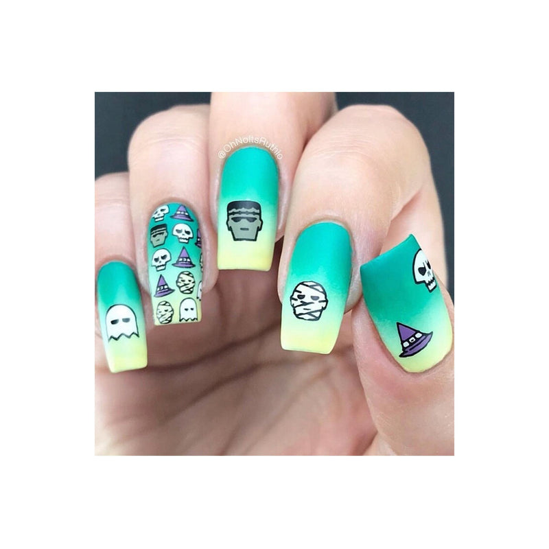 UberChic Beauty Halloween-04 Stamping Plate Gray