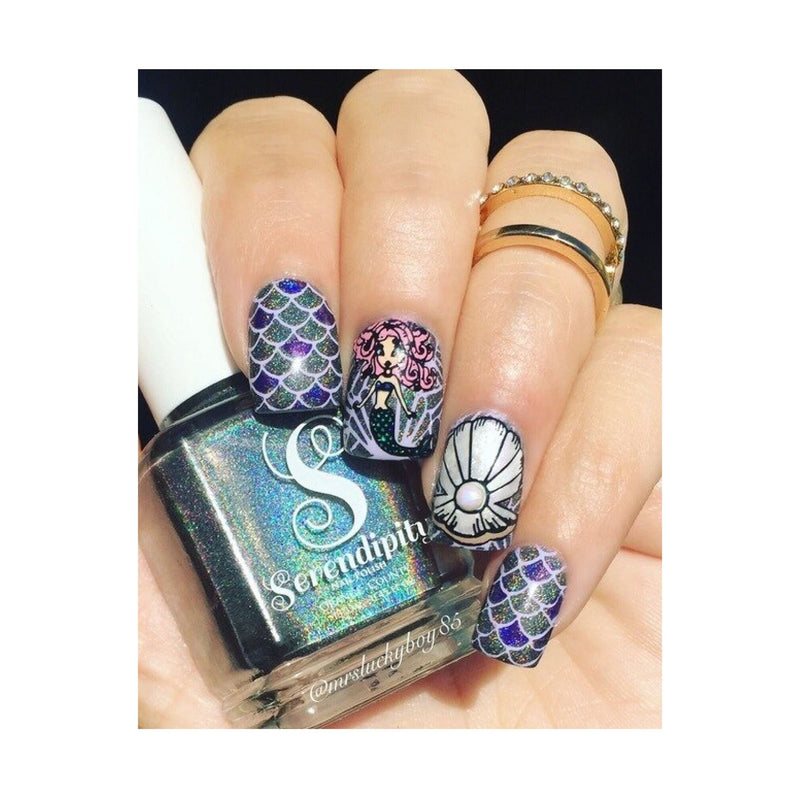 UberChic Beauty Mermaid Life Stamping Plate Tan