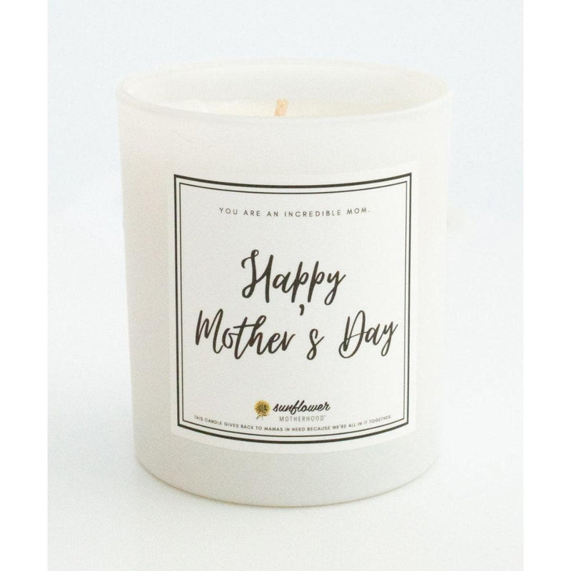 Sunflower Motherhood Happy Mother's Day Candle Candles Beige