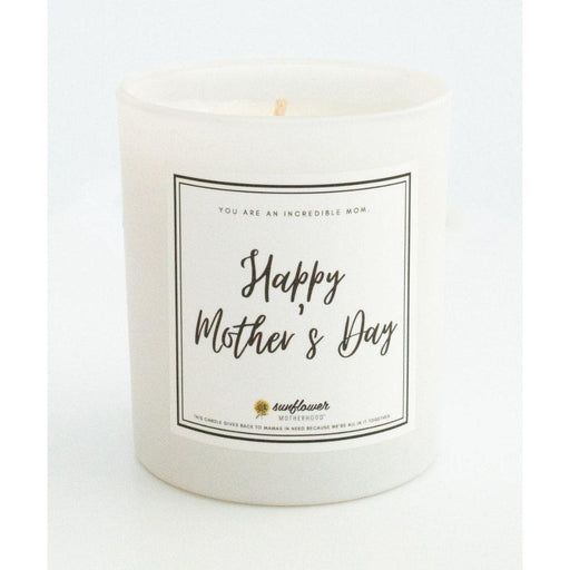 Sunflower Motherhood Happy Mother's Day Candle Candles Beige