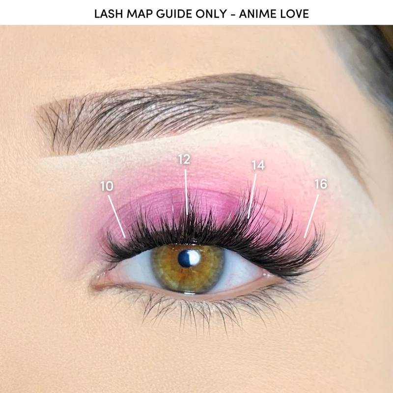 Pink Purée Anime Love DIY Lashes Peach Puff 10mm,12mm,14mm,16mm,18mm