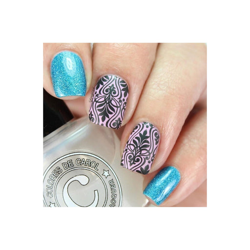 UberChic Beauty Art Deco Elegance Stamping Plate Gray