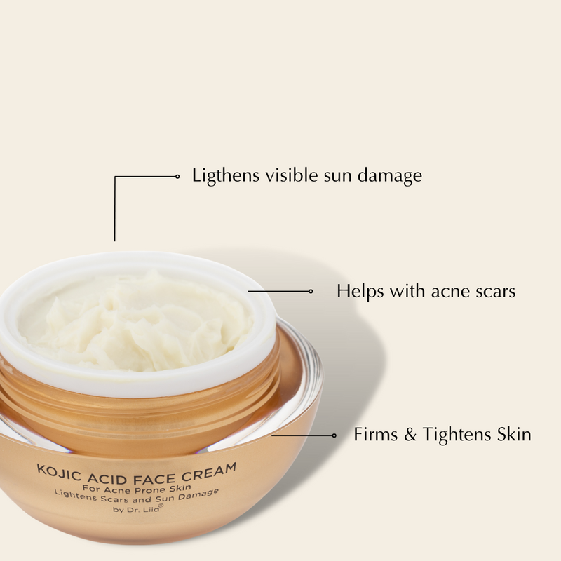 EpiLynx Pore Refining & Brightening Kojic Acid Skincare Set – Vegan, Hypoallergenic Duo Antique White