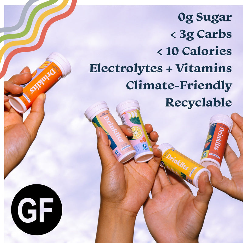 Drinklits Hydration + Immunity Bundle: Tablets in 5 Flavors - 5 Tubes | 50 Servings Hydration Electrolyte Tablets Lavender
