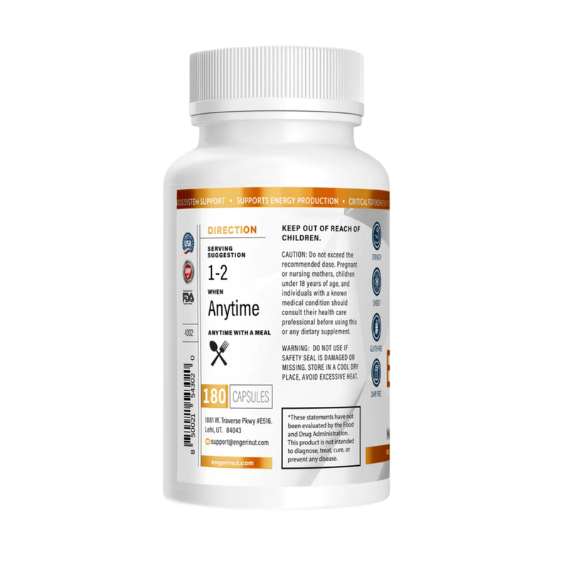 Energi Nutrition Magnesium Glycinate Supplement White Smoke