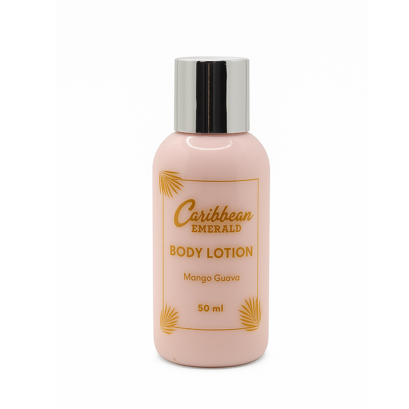 Caribbean Emerald Mango and Guava body lotion travel size Body cream Tan