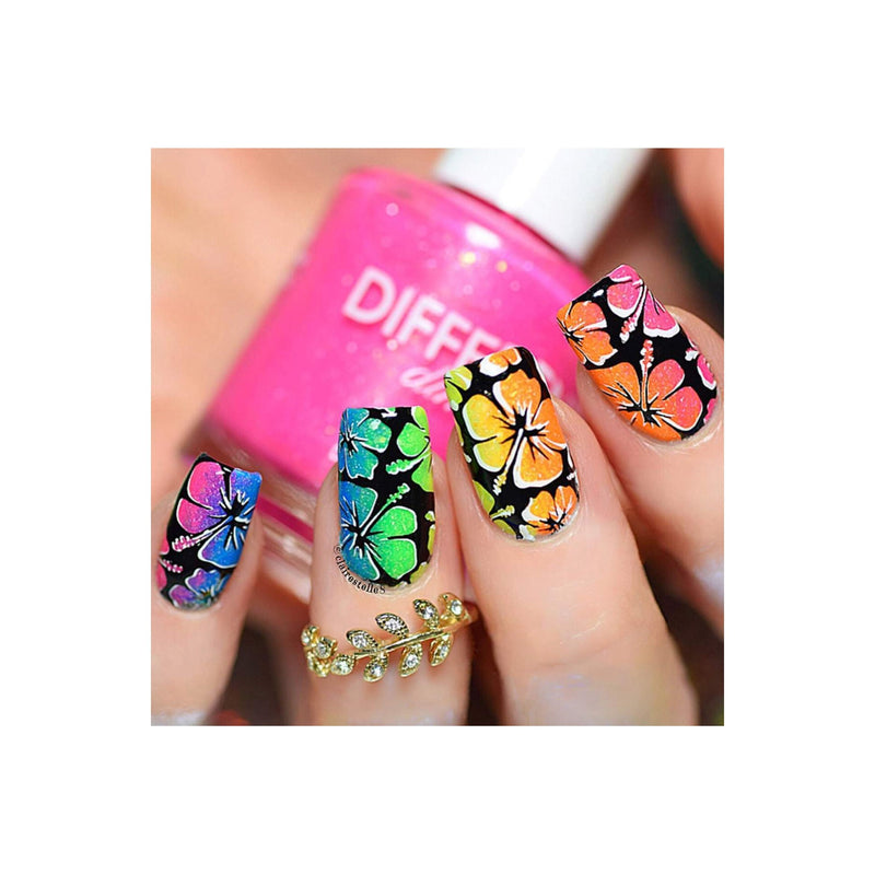 UberChic Beauty Vacation Mode Stamping Plate Dark Salmon