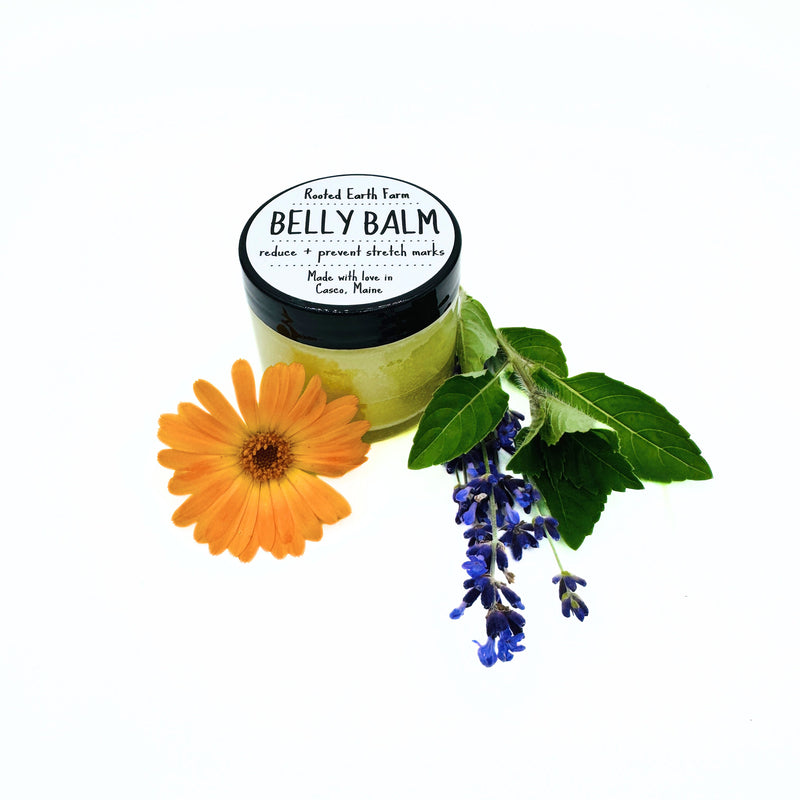 Rooted Earth Farm + Apothecary Belly Balm Herbal Salves + Balms White Smoke 2 oz