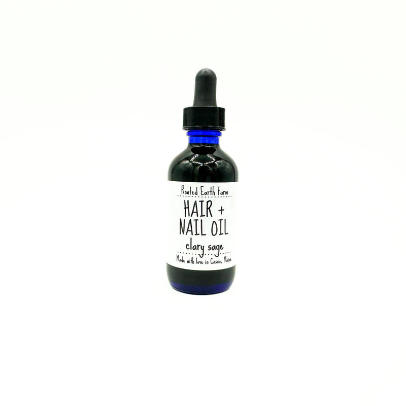 Rooted Earth Farm + Apothecary Herbal Hair + Nail Oil Hair + Nail Care White Smoke clary sage / 2 oz