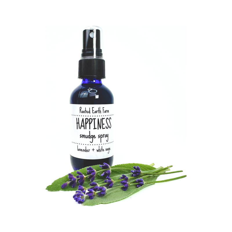 Rooted Earth Farm + Apothecary Happiness Smudge Spray Smudge Sprays Dark Slate Gray 2 oz