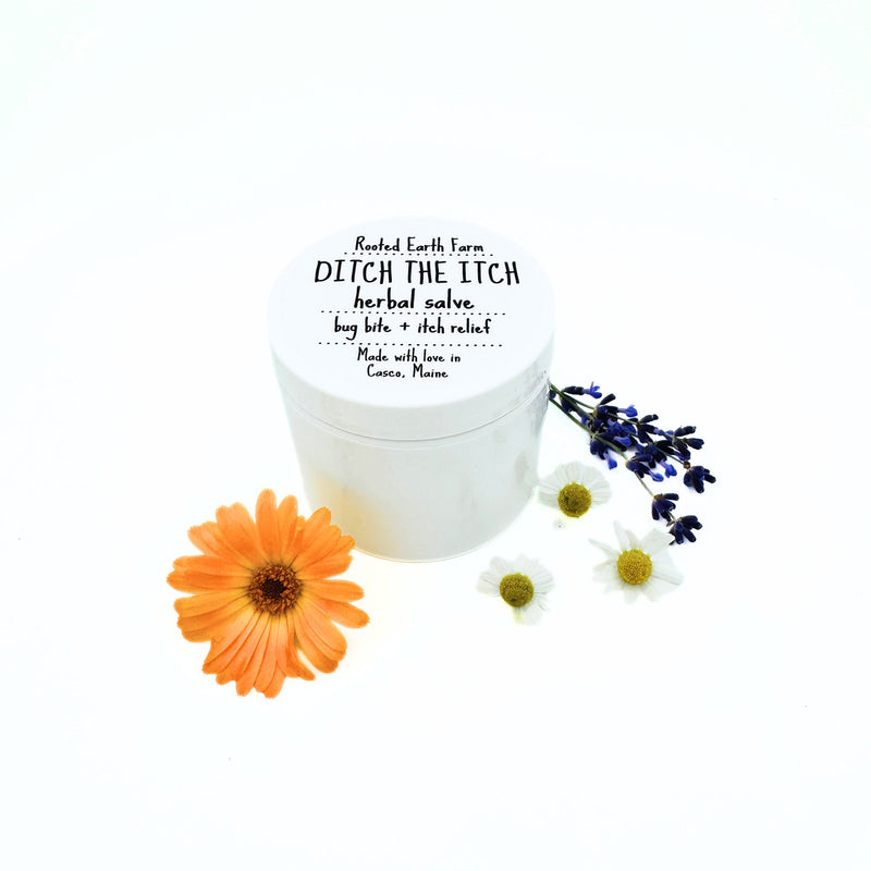 Rooted Earth Farm + Apothecary Ditch the Itch Salve Herbal Salves + Balms White Smoke 2 oz