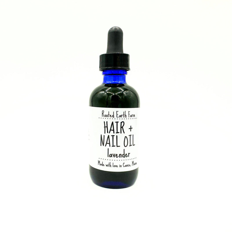 Rooted Earth Farm + Apothecary Herbal Hair + Nail Oil Hair + Nail Care White Smoke lavender / 2 oz