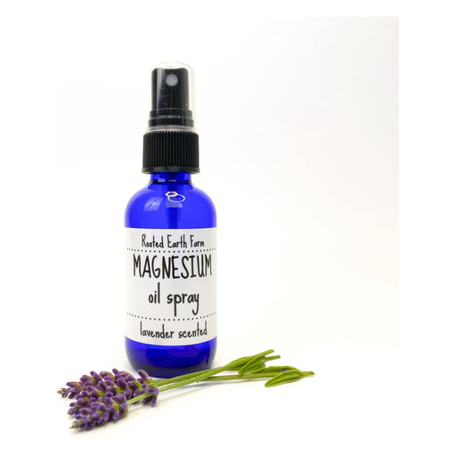 Rooted Earth Farm + Apothecary Magnesium Oil Spray Room + Body Sprays Dark Slate Blue 2 oz / lavender
