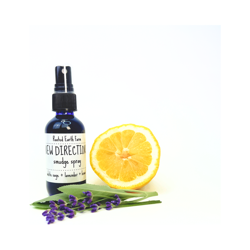 Rooted Earth Farm + Apothecary New Directions Smudge Spray Smudge Sprays White Smoke 2 oz