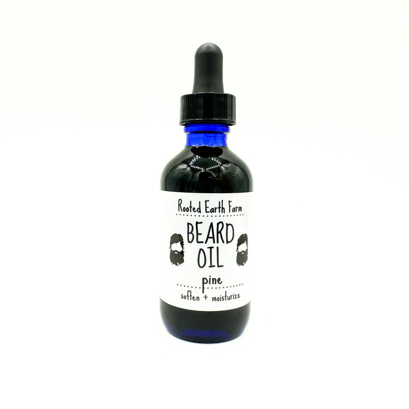 Rooted Earth Farm + Apothecary Herbal Beard Oil Hair + Nail Care White Smoke 2 fl oz / Pine