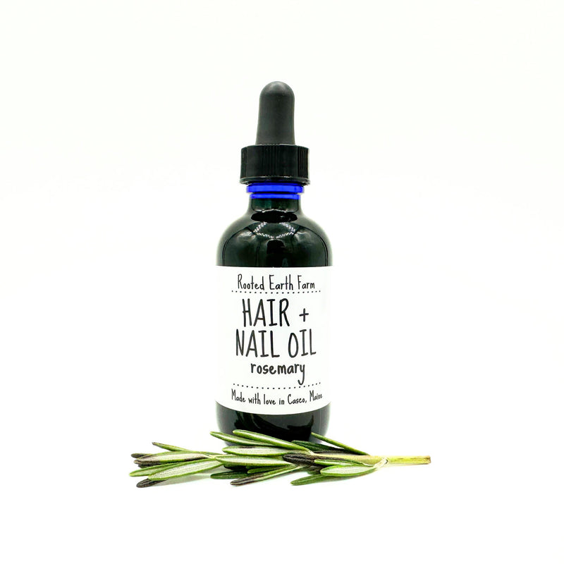 Rooted Earth Farm + Apothecary Herbal Hair + Nail Oil Hair + Nail Care White Smoke rosemary / 2 oz