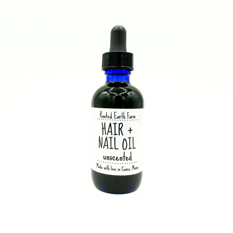 Rooted Earth Farm + Apothecary Herbal Hair + Nail Oil Hair + Nail Care White Smoke unscented / 2 oz