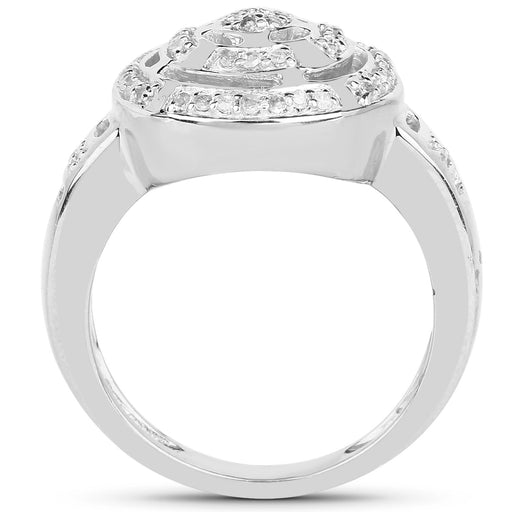 Bids.com 14K Yellow Gold Plated 0.21 Carat Genuine White Diamond .925 Sterling Silver Ring Rings White Smoke size 6.00,size 7.00,size 8.00