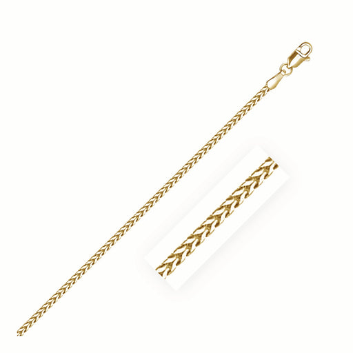 Bids.com 14k Yellow Gold Franco Chain 1.8mm Necklaces White Smoke 16 / Yellow Gold,18 / Yellow Gold,20 / Yellow Gold,24 / Yellow Gold,One / Yellow Gold