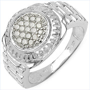 Bids.com 0.20 Carat Genuine White Diamond .925 Sterling Silver Ring Rings White Smoke size 12.00,size 6.00,size 7.00,size 8.00,size 9.00,size 10.00,size 11.00