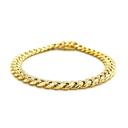 Bids.com 10k Yellow Gold Semi Solid Miami Cuban Bracelet (7.20 mm) Bracelets White Smoke 8.5 / Yellow Gold