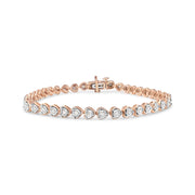 Bids.com .925 Sterling Silver 1.0 Cttw Miracle Set Diamond Heart-Link 7" Tennis Bracelet (I-J Color, I2-I3 Clarity) Bracelets White Smoke 7 / White.Sterling Silver,7 / Yellow.Sterling Silver,7 / Rose.Sterling Silver