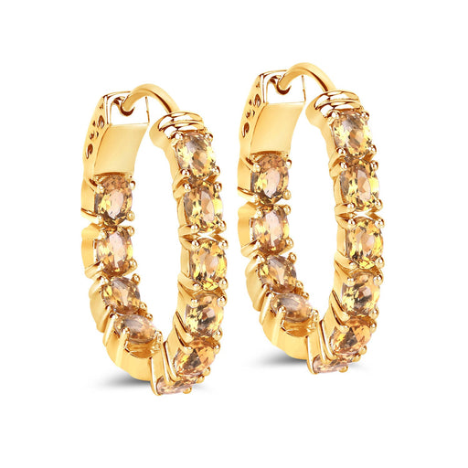 Bids.com 3.20 Carat Genuine Citrine .925 Sterling Silver Earrings Earrings White Smoke