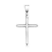 Bids.com 14k White Gold Slim Cross with Tapered Ends Pendant Pendants White Smoke White Gold