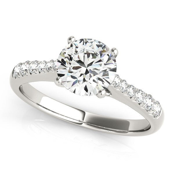 Bids.com 14k White Gold Round Cut Diamond Engagement Ring  (1 5/8 cttw) Rings White Smoke 3 / White Gold,3.5 / White Gold,4 / White Gold,4.5 / White Gold,5 / White Gold,5.5 / White Gold,6 / White Gold,6.5 / White Gold,7 / White Gold,7.5 / White Gold,8 / White Gold,8.5 / White Gold,9 / White Gold